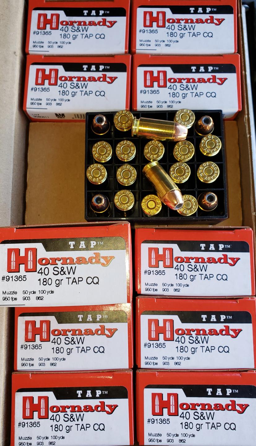 SOLD Hornady .223 TAP {40gr.,75gr.} and .40S&W TAP,NIB, 1 per rd