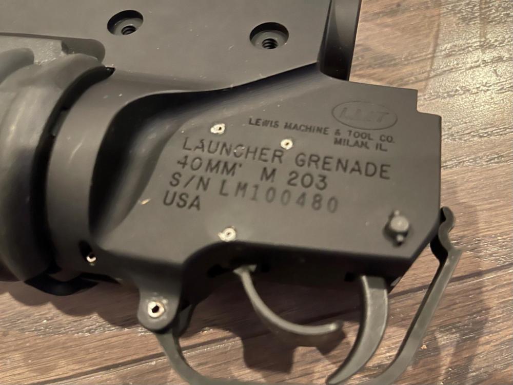 LMT BARRELMOUNTED 12" M203 40mm GRENADE LAUNCHER, KIT With Sight and HG NFA Market Board