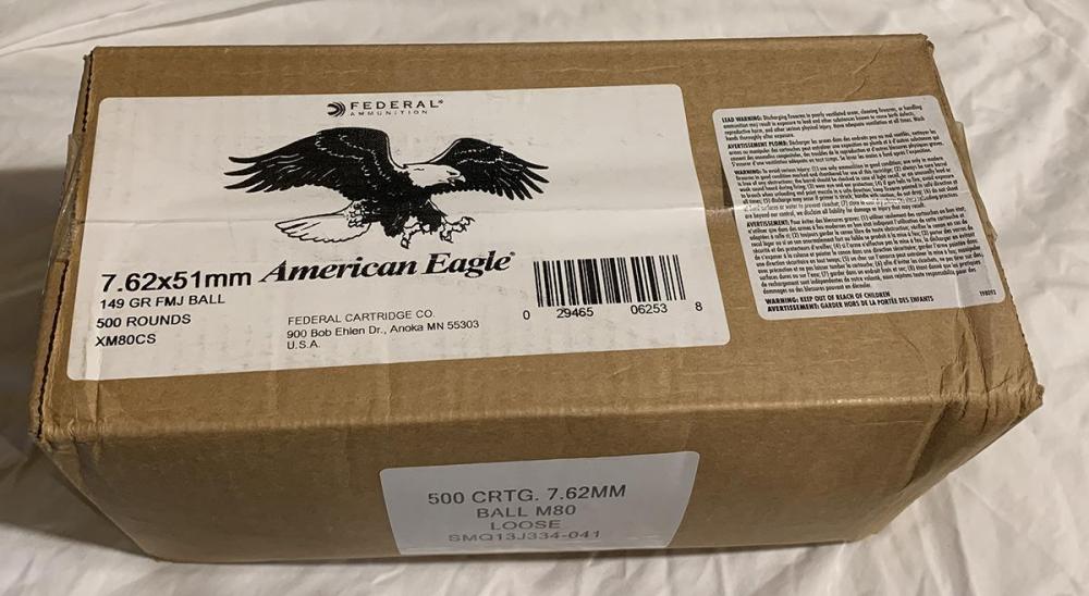 WTS: Federal XM80 7.62x51 149gr, 500 rounds for $475 shipped ...
