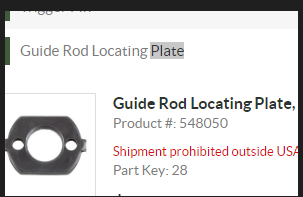 WTT M3A1 Guide Rod assembly for M3 Guide Rod Locking Plate - Parts and ...