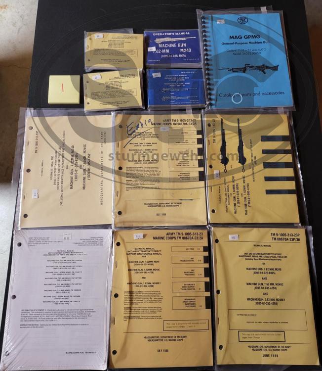 WTS: M249 M240 50 cal M60 Swedish K Humvee 1919 MK19 Misc Tech Manuals ...